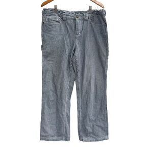 DULUTH TRADING Railroad Engineer Striped Jeans Size 12 x 31